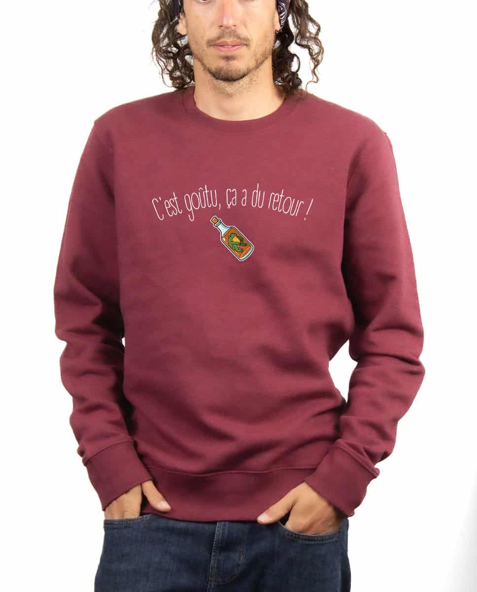 les bronzes font du ski Cest goutu ca a du retour Sweatshirt Pull Homme Bordeau PUHBOR423