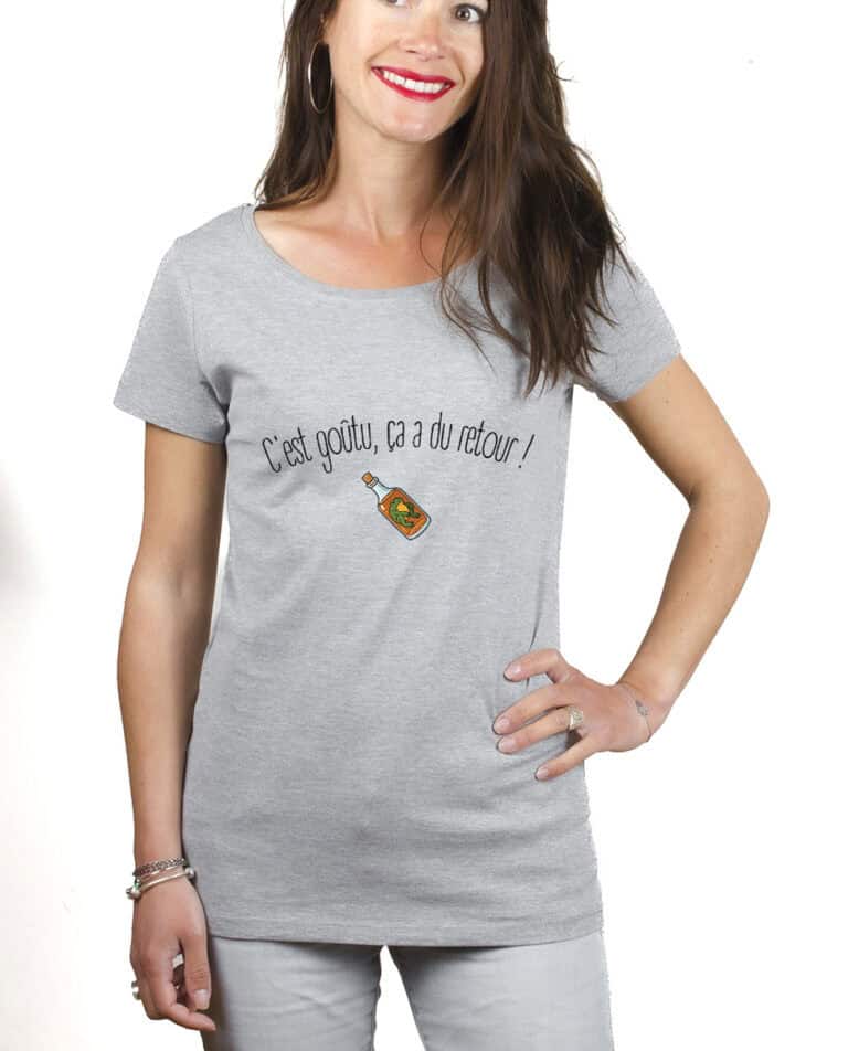les bronzes font du ski Cest goutu ca a du retour T shirt Femme Gris TSFG423