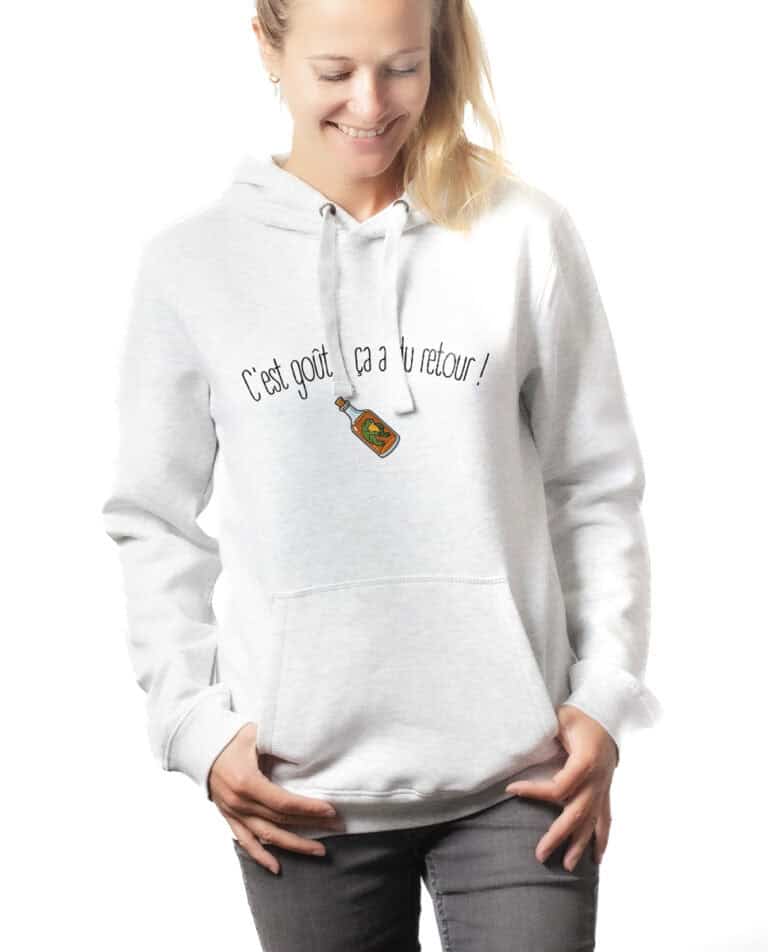 les bronzes font du ski Cest goutu ca a du retour hoodie Sweat capuche Femme Blanc SWFBLA423