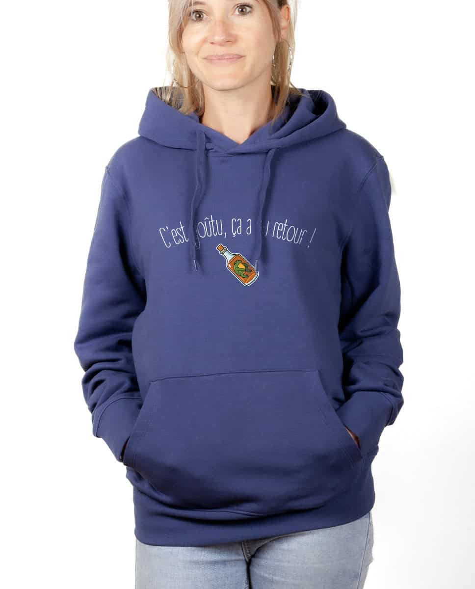 les bronzes font du ski Cest goutu ca a du retour hoodie Sweat capuche Femme Bleu SWFBLE423
