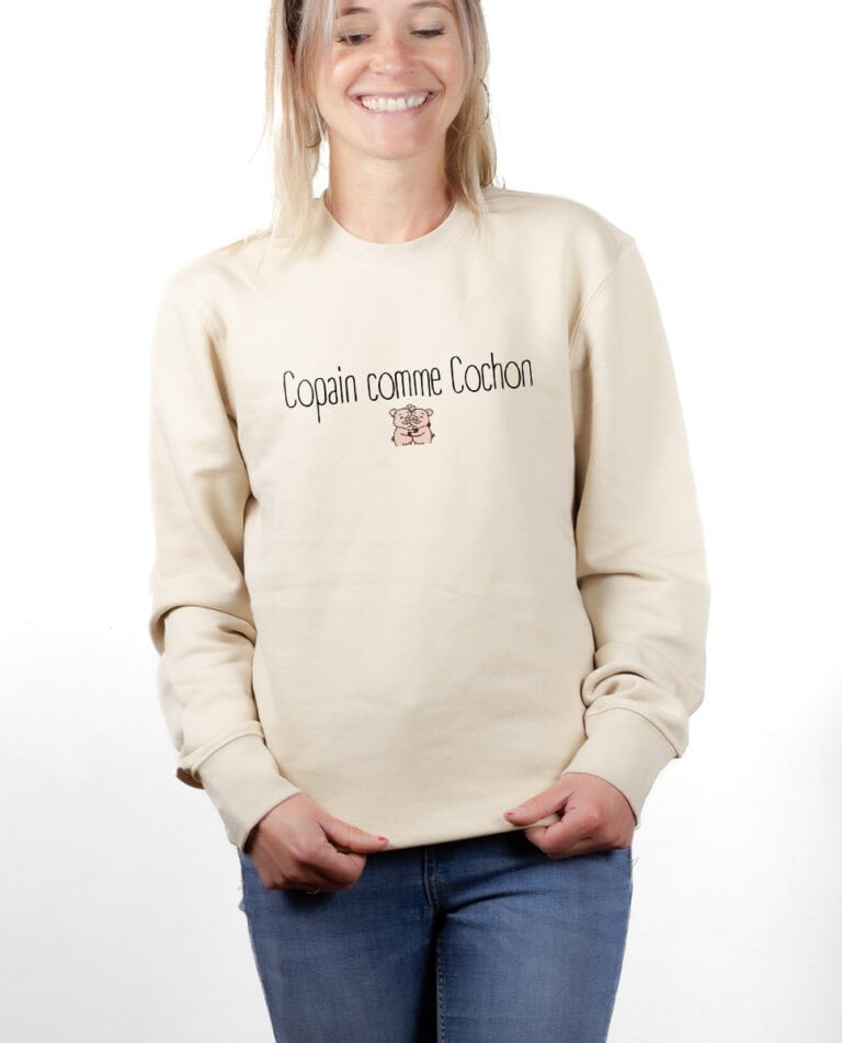 les bronzes font du ski Copain comme cochon Sweatshirt pull Femme Naturel PUFNAT419