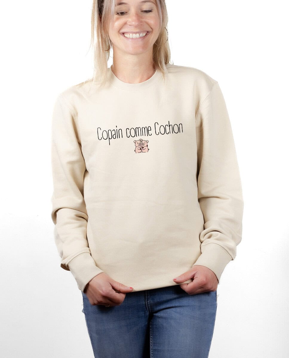 les bronzes font du ski Copain comme cochon Sweatshirt pull Femme Naturel PUFNAT419