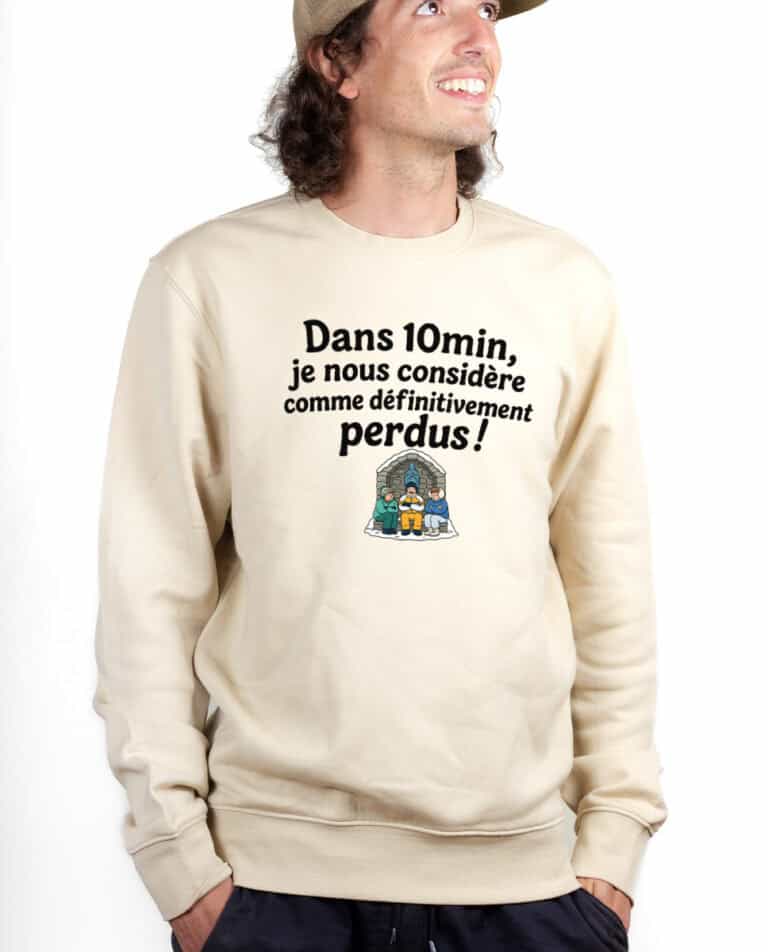 les bronzes font du ski Dans 10min je nous considere comme definitivement perdus Sweatshirt Pull Homme Naturel PUHNAT422