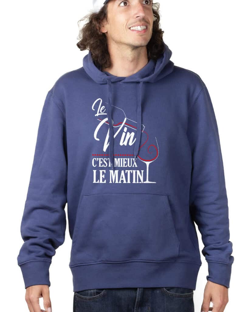 Sweat-shirt Homme Décontracté Avec Imprimé Verre à Vin De Noël – Matière Respirante Pour Sport Et Quotidien
