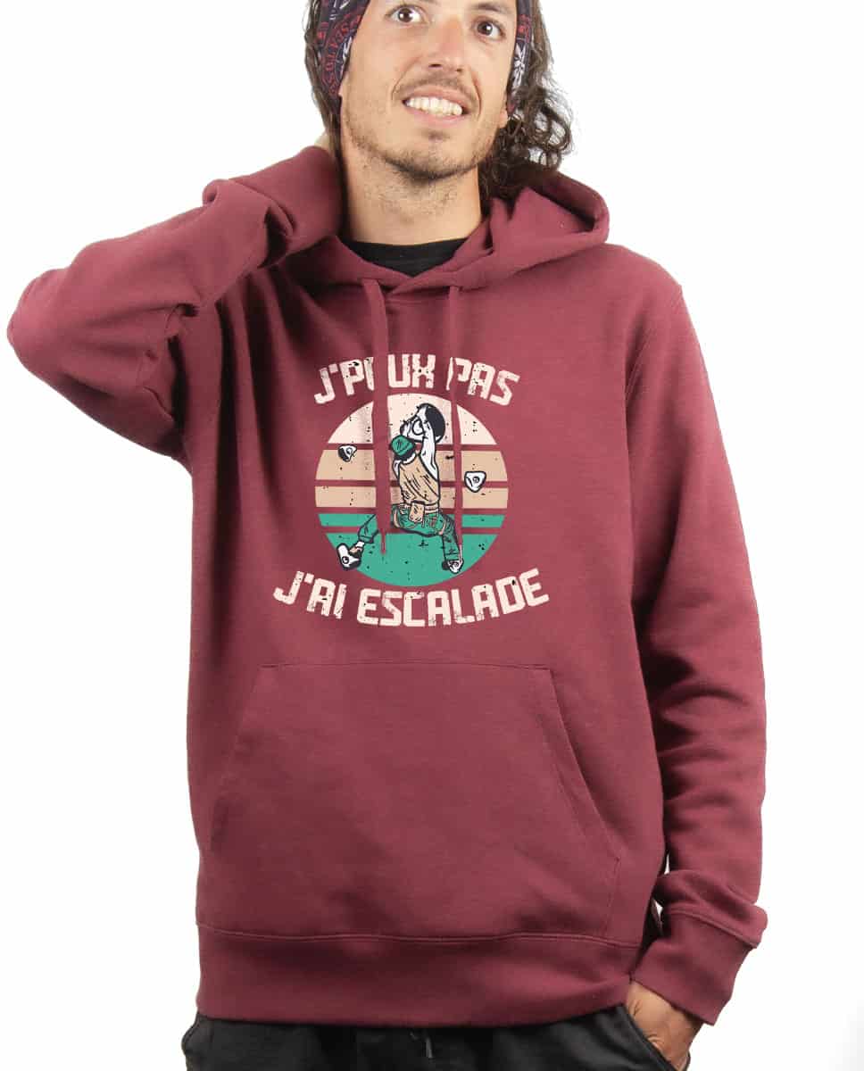 SWEAT HOMME : J'PEUX PAS J'AI ESCALADE