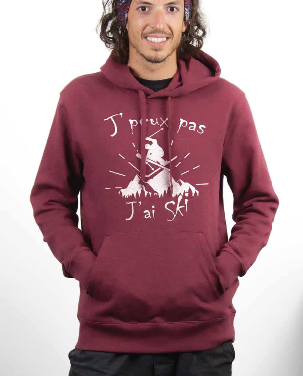 SWEAT HOMME : J'PEUX PAS J'AI SKI