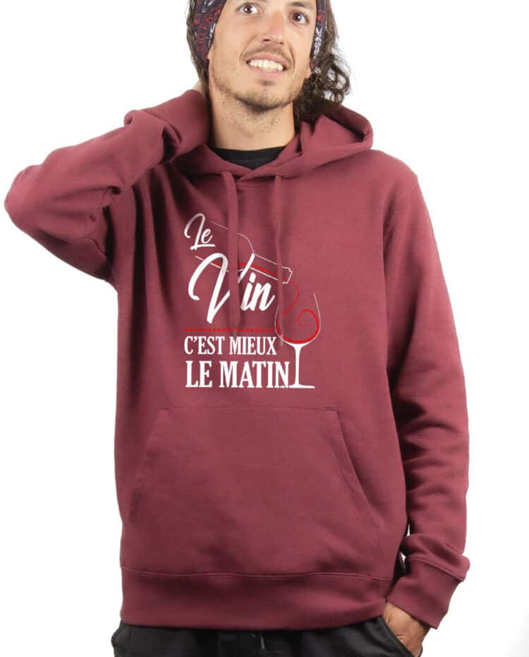 SWEAT HOMME : LE VIN C'EST MIEUX LE MATIN – Image 3