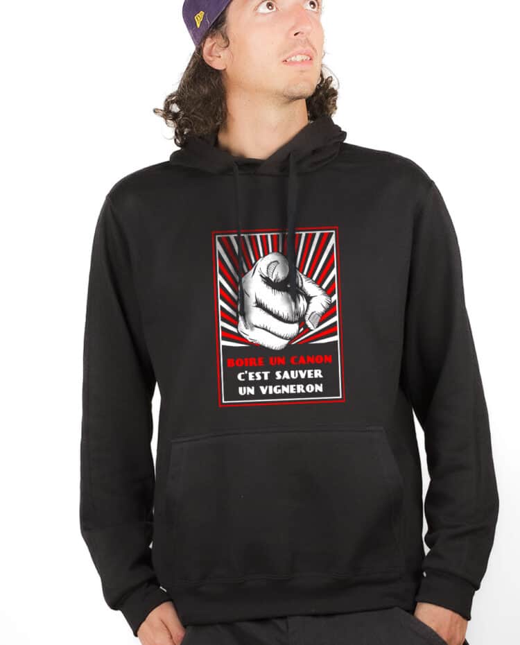 SWEAT HOMME : BOIRE UN CANON C'EST SAUVER UN VIGNERON – Image 3